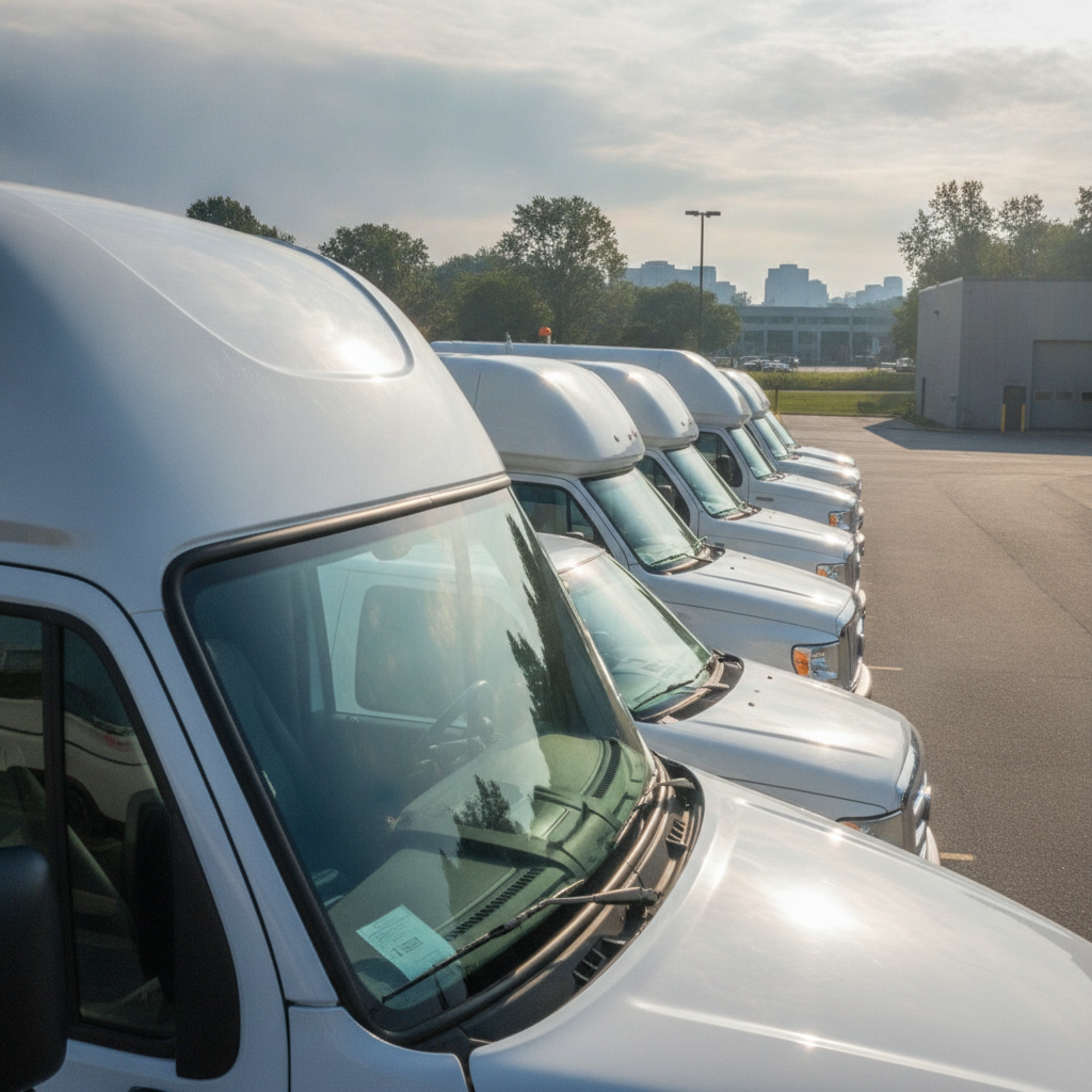 Commercial Vehicle Glass - no people or no text